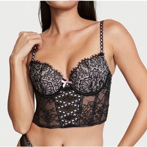 Victoria's Secret Dream Angels Lace-Up Corset Bra Bustier